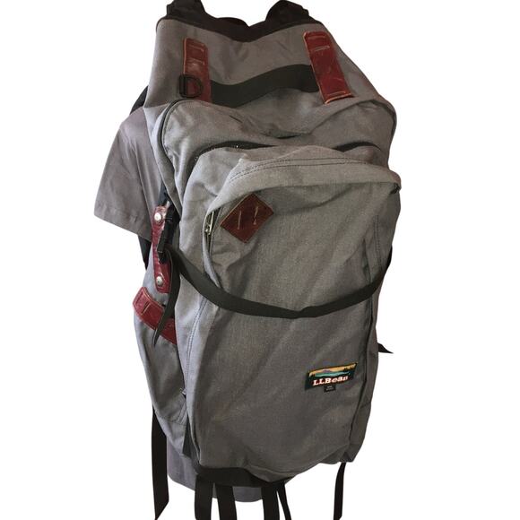 L.L. Bean Other - LL Bean Backpack Duffle Bag Gray Tactical Survival Rucksack X Large Vintage